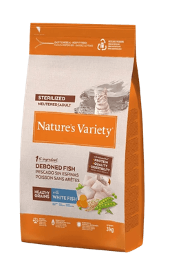 Nature's Variety chat stérilisé poisson blanc
